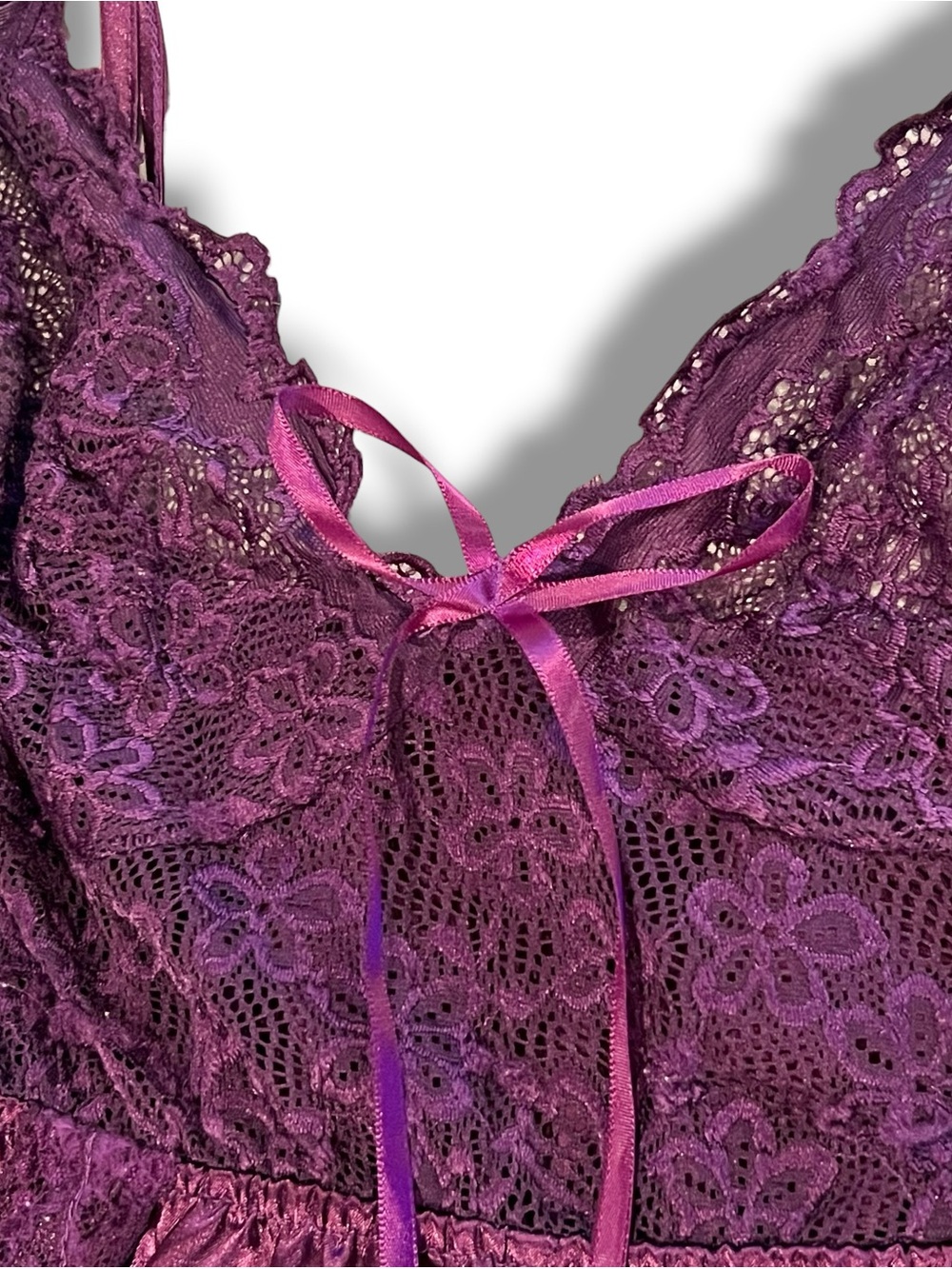Sexy Bodysuit Playsuit Teddy Romper Lingerie Purple Plus Size 3XL C-9 - Picture 3 of 9